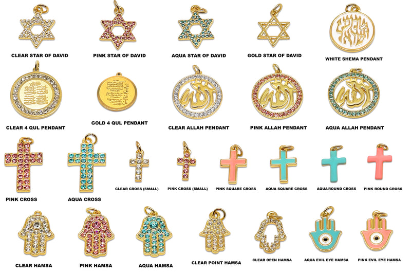 Aqua Evil Eye Initial Pin
