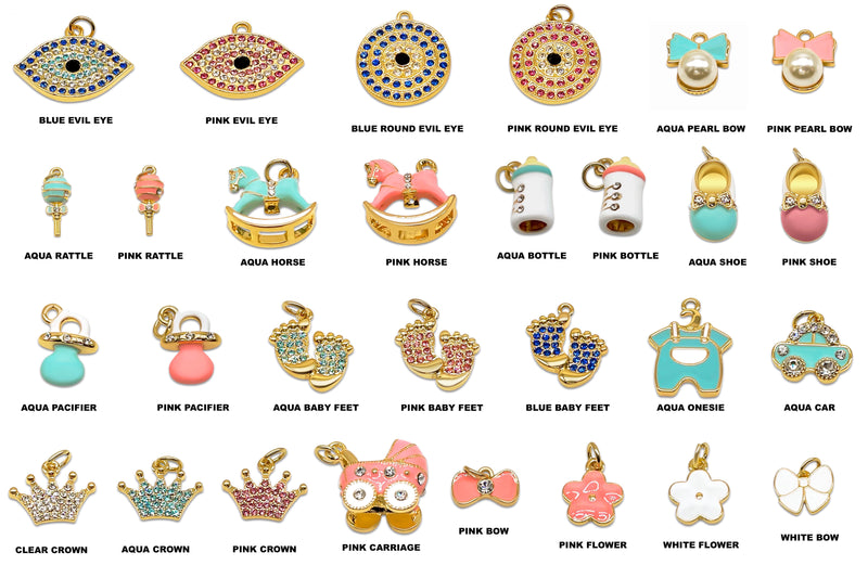 Aqua Evil Eye Initial Pin
