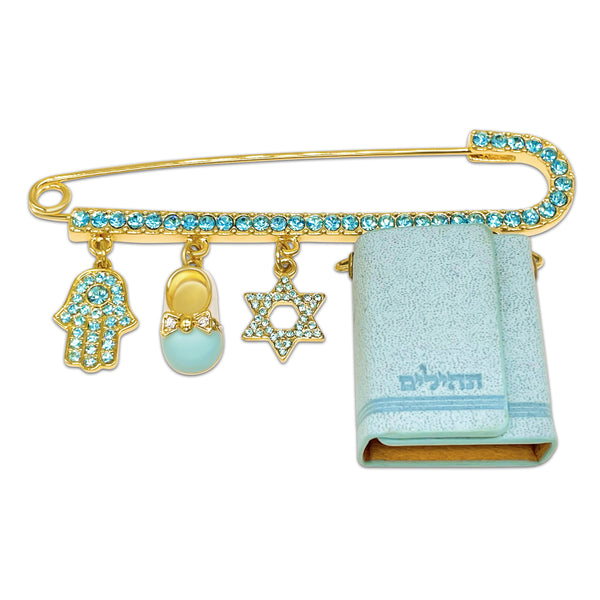 Custom Blue Tehillim Pin